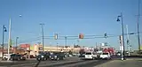 A strain pole installation in Fort Worth, Texas