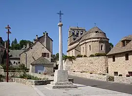 The church square in Fournels