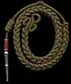 Fourragere with colors of the croix de guerre 1914 1918 with olive color of the croix de guerre 1939 1945