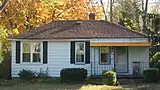 Bloomington, Indiana, house built in 1940 in the Minimal Traditional style.