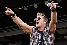 Jericho live with Fozzy in December 2012