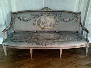 Sofa with Aubusson tapestry upholstery (1750–75)