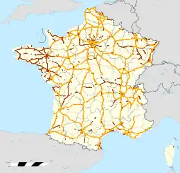 Map of autoroutes in France