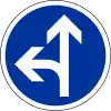 Go ahead or turn left