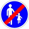 End of pedestrian lane