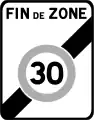 Zone 30 end in France