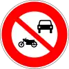 No motor vehicles except mopeds