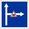 Level crossing with gates on side road