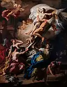 Francesco Solimena - Boreas Abducting Oreithyia, Daughter of Erechteus, 1729