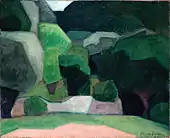 Francis Picabia, 1911–12, Paysage à Cassis (Landscape at Cassis), oil on canvas, 50.3 × 61.5 cm, private collection