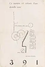 Francis Picabia, Ce numéro et entouré d'une deníelle rose. Page from 391, n. 13, July 1920