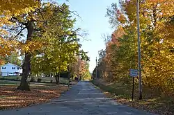 Rural scene north of the Mansfield Lahm Regional Airport