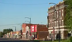 Downtown Franklin, west side of 15th Ave, looking south from between M and N Streets, 2010