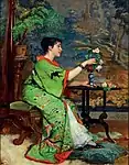 Young woman in a kimono