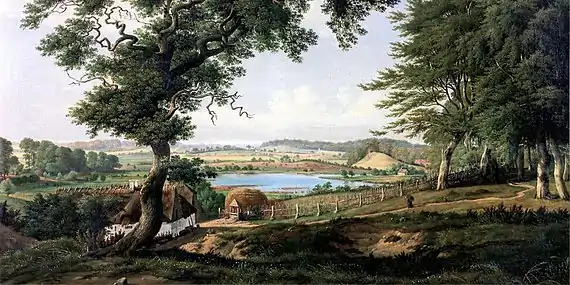 View of Rundforbi  in Nærum 	(1834)