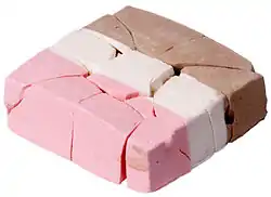 Freeze-dried ice cream, Neapolitan flavor