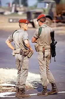 Marine parachutists in Rwanda.