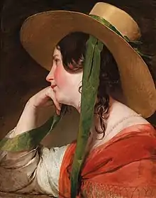 Mädchen mit Strohhut by Friedrich von Amerling