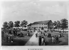 The Great Friends Meetinghouse pictured in 1852