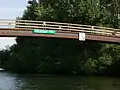 The Friendship Bridge connecting Julia Davis Park with the Boise State University campus