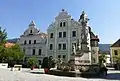 Baroque gables at the main square of Frohnleiten