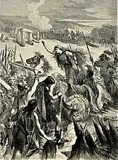 Engraving of Bodica's rebellion