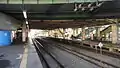 View of the northbound Nambu Line platform 4 from the Musashino Line platforms, November 2012