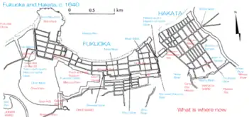 Fukuoka and Hakata, c. 1640