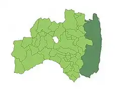 Hamadōri comprises the eastern third of Fukushima Prefecture