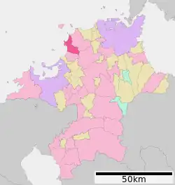 Location of Fukutsu in Fukuoka Prefecture