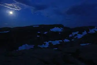 Fullmoon over Kjerag mountain