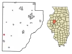 Location of Table Grove in Fulton County, Illinois.