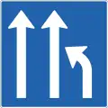 Lane ends