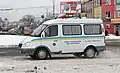 A Sobol as a Ukraine Road Police vehicle