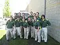 The 2008 Green Garter Band posing for fans after completing a recruiting gig near Portland, OR.