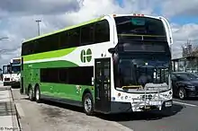 Image 263One of GO Transit's 3.9-metre height (12 ft 9+1⁄2 in) Super-Lo double-decker buses (from Double-decker bus)