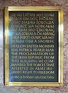 A plaque commemorating the Easter Rising at the GPO