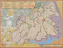 Park map with the Devils Garden circled