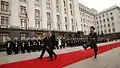 President George W. Bush inspecting the guard at the Presidential Administration of Ukraine.