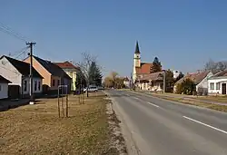 Main street with the church