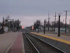 View down the tracks towards Chicago