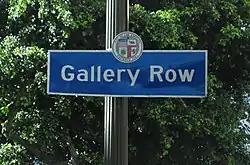 Gallery Row signage located at Spring and Fifth Street