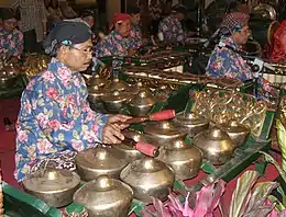 Image 37Gamelan, traditional music ensemble of Javanese, Sundanese, and Balinese people of Indonesia (from Culture of Indonesia)