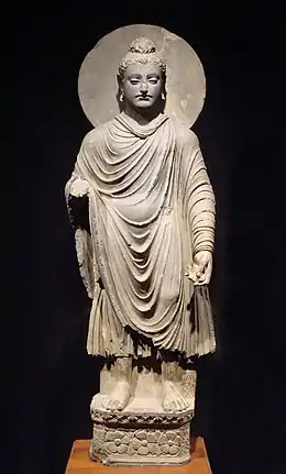 One of the first representations of the Buddha, 1st–2nd century CE, Gandhara from Pakistan