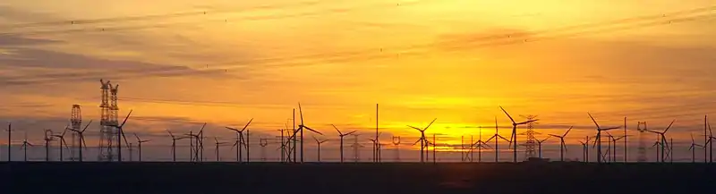 The Gansu Wind Farm in Gansu, China