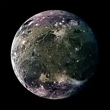 False-color image of Ganymede