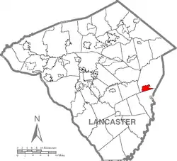 Location in Lancaster County