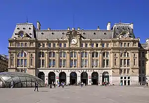 Gare Saint-Lazare in Paris, the terminal of the Pereires' Chemins de fer de l'Ouest created in the early 1840s