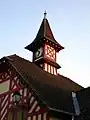 The clock tower on top of the station