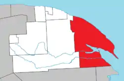 Location within La Côte-de-Gaspé RCM